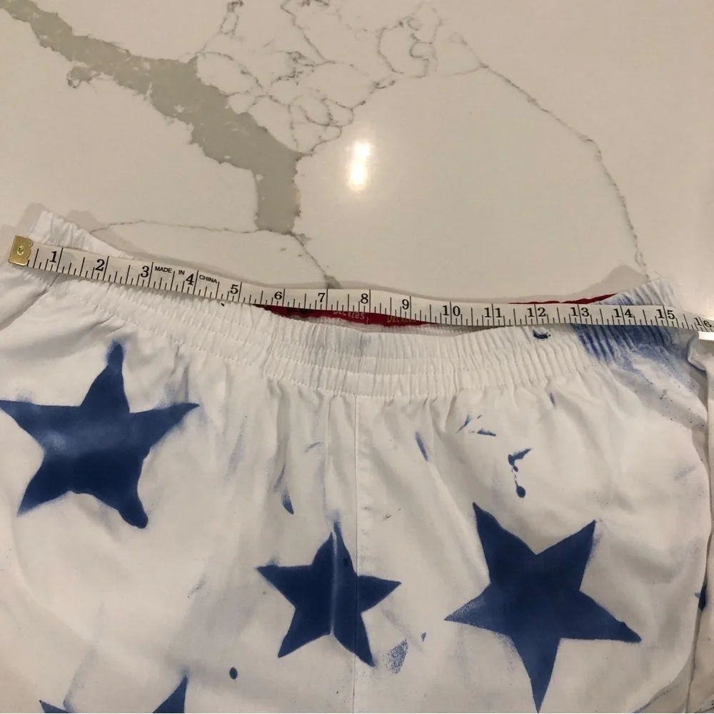 Dickies White Straight Leg Pants with Blue Star Print - Picture 10 of 12